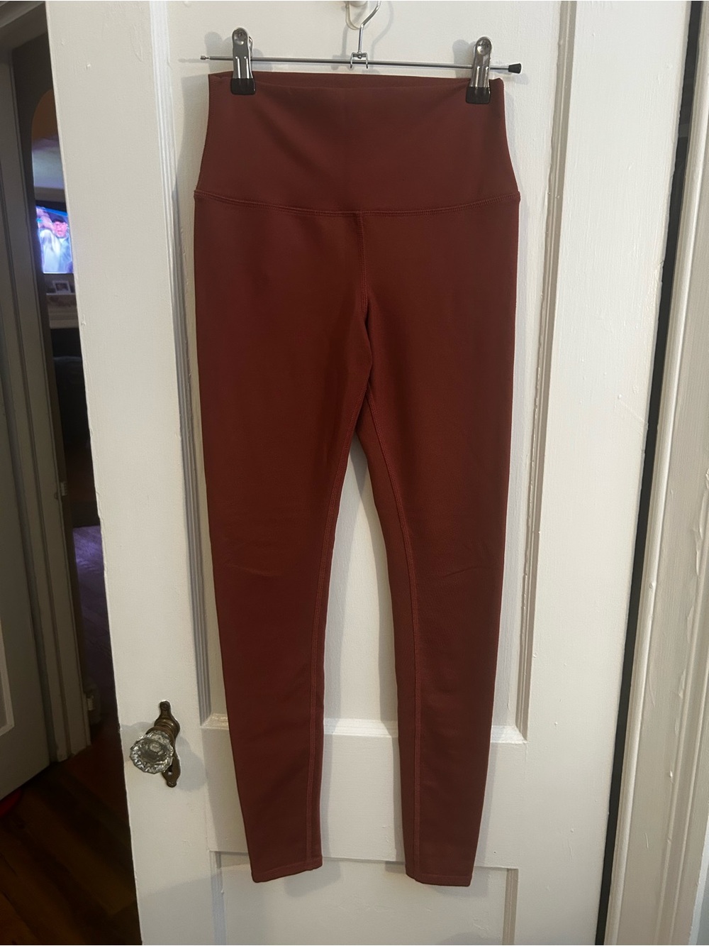 Alo Airbrush High-Waist 7/8 Legging Reddish Rusty Brown XS Leggings Like New